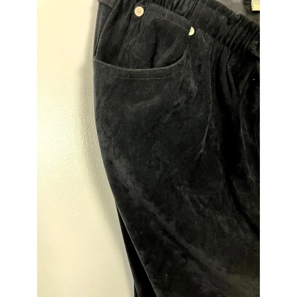 Vintage Denim & Co Faux Suede Long Black Skirt Size Large - Picture 4 of 8